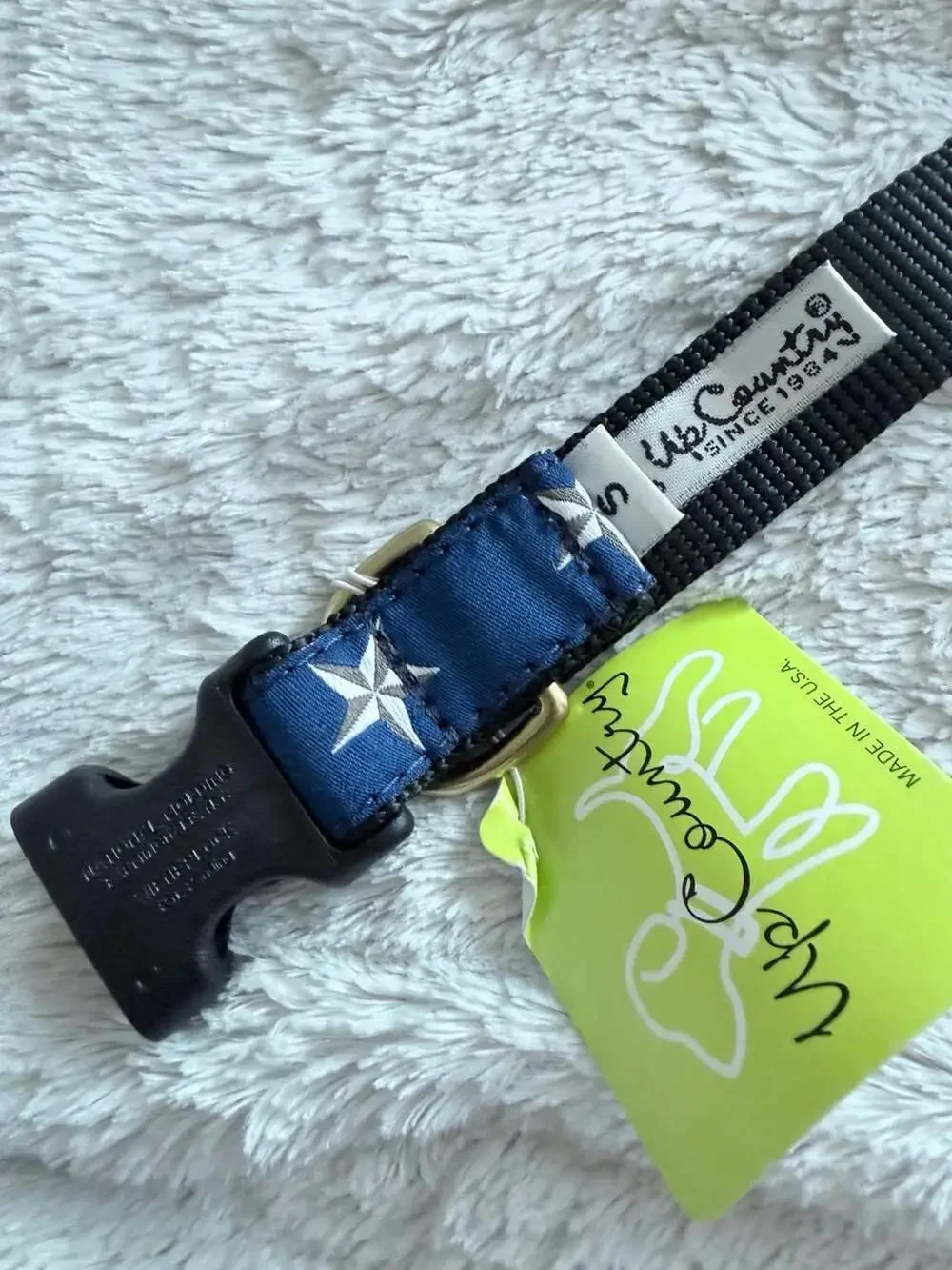 Up Country Nautical Star Dog Collar Size Small